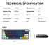 Fantech ATOM63 MK874V2 MIZU Wired Mechanical Keyboard SkyBlue / Navy – Taro Switch